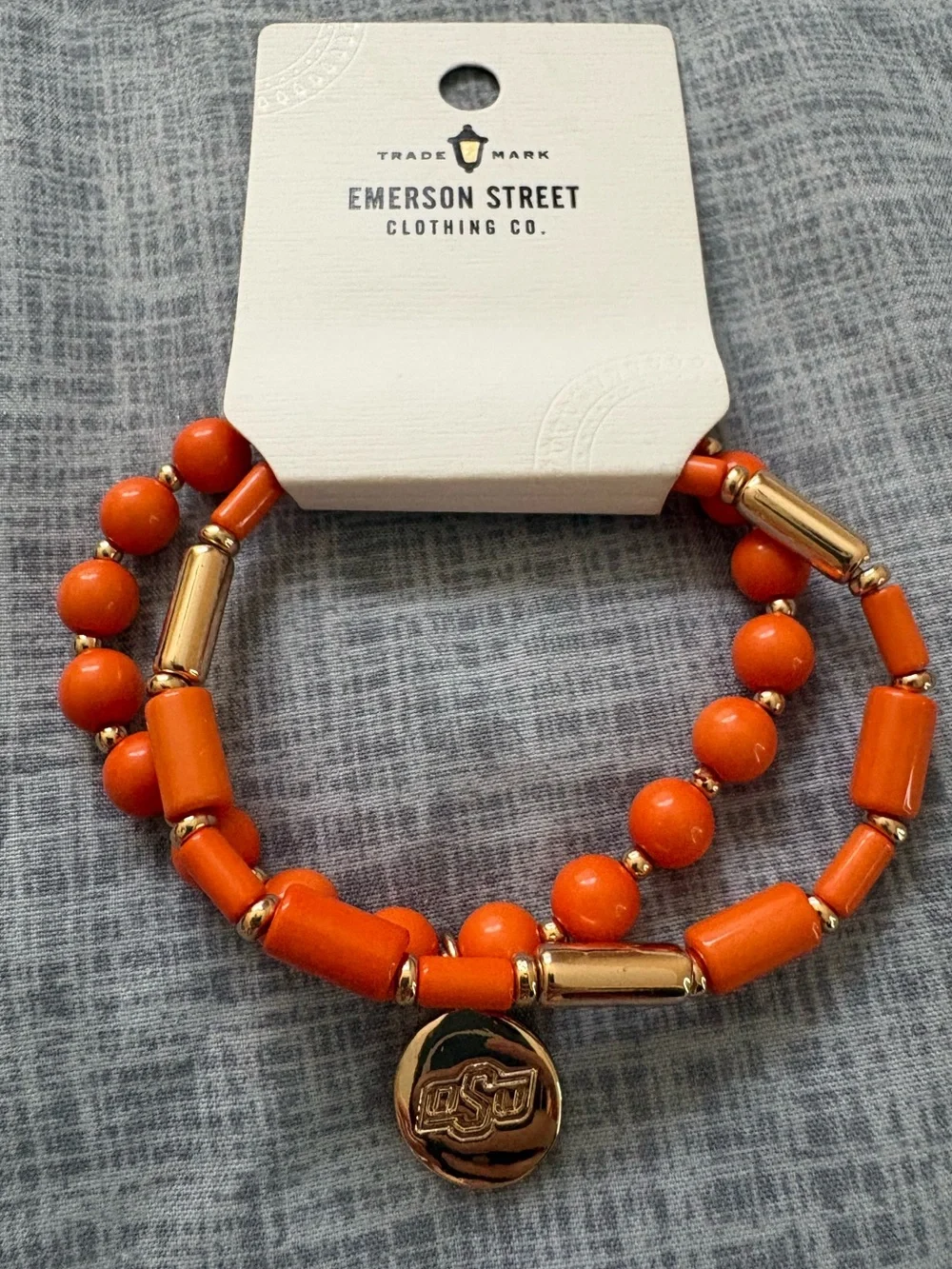 Emerson Street Oklahoma State Charm Bracelet